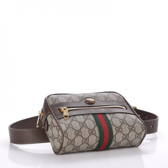 Gucci GG Supreme Monogram Web Ophidia Belt Bag NEW W DUSTBAG - Picture 2 of 5